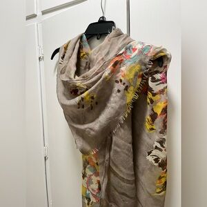 Floral Patterned Scarf - Multicolor